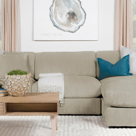 Coaster Blaine Upholstered Armless Chair Sand