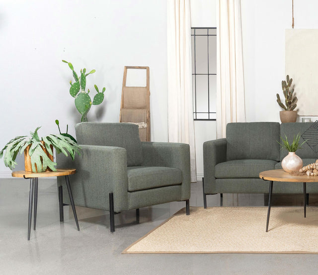 Coaster Tilly Upholstered Track Arm Accent Chair Sage
