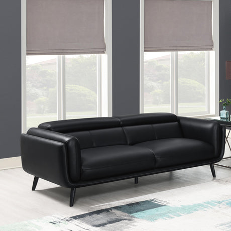 Coaster Shania Upholstered Low Back Sofa Black