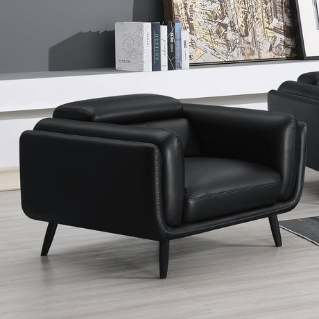 Coaster Shania Upholstered Low Back Accent Chair Black