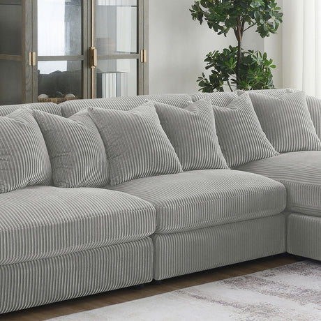 Coaster Blaine Upholstered Armless Chair Fog