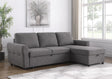 Coaster Samantha Upholstered Storage Sleeper Sectional Sofa Grey