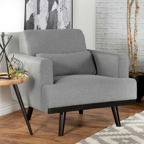 Coaster Blake Upholstered Track Arm Accent Chair Sharkskin Grey