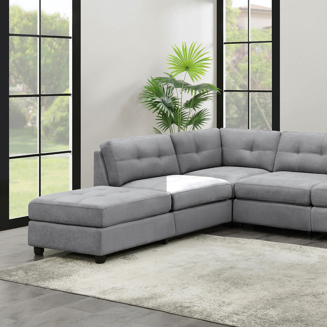 Coaster Claude Square Upholstered Tufted Ottoman Dove