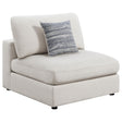 Coaster Serene Upholstered Armless Chair Beige