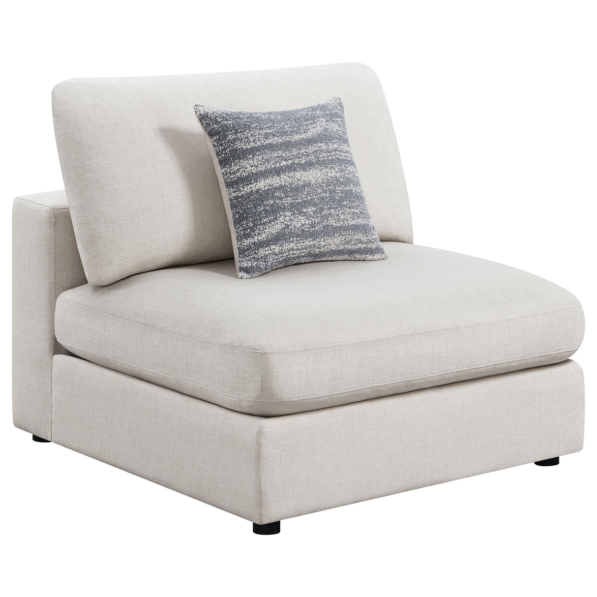 Coaster Serene Upholstered Armless Chair Beige