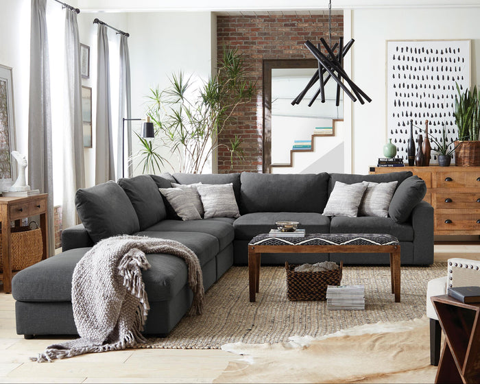 Coaster Serene 6-piece Upholstered Modular Sectional Sofa Charcoal