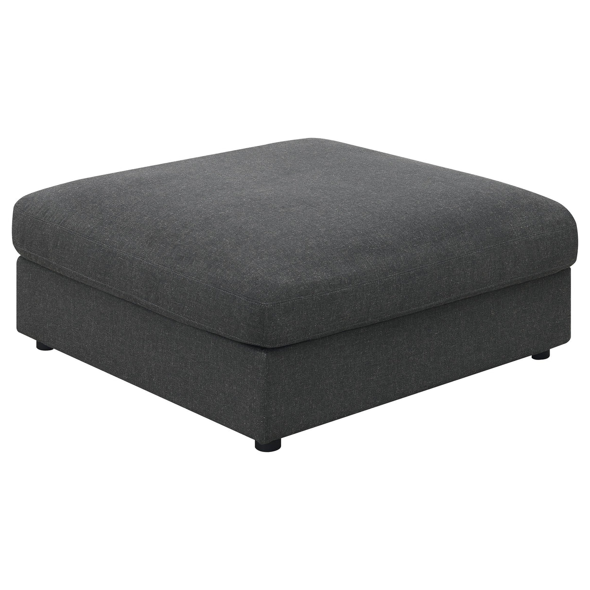 Coaster Serene Square Upholstered Ottoman Charcoal