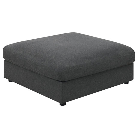 Coaster Serene Square Upholstered Ottoman Charcoal