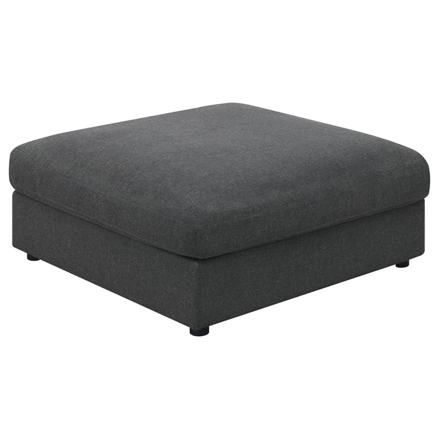 Coaster Serene Square Upholstered Ottoman Charcoal