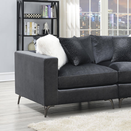 Coaster Schwartzman LAF/RAF Arm Chair Charcoal