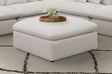 Coaster Hobson Square Upholstered Ottoman Ivory