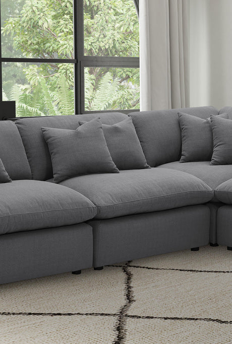 Coaster Hobson Upholstered Armless Chair Charcoal