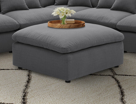Coaster Hobson Square Upholstered Ottoman Charcoal