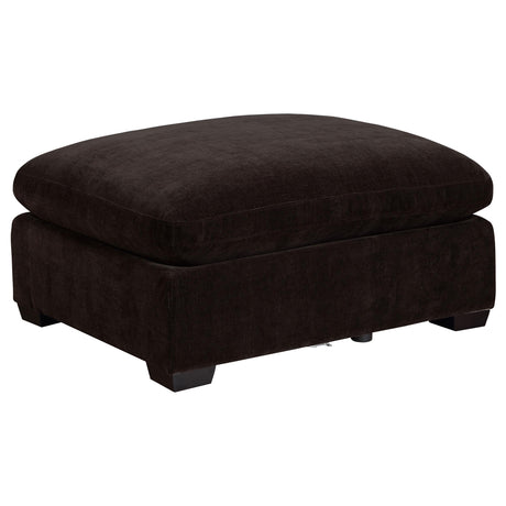 Coaster Lakeview Rectangular Upholstered Ottoman Dark Chocolate