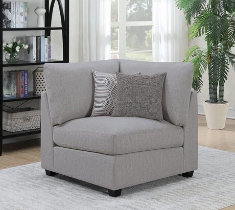 Coaster Cambria Upholstered Corner Grey