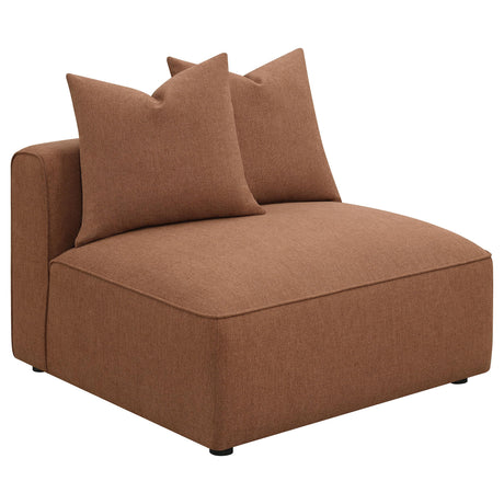 Coaster Jennifer Upholstered Armless Chair Terracotta