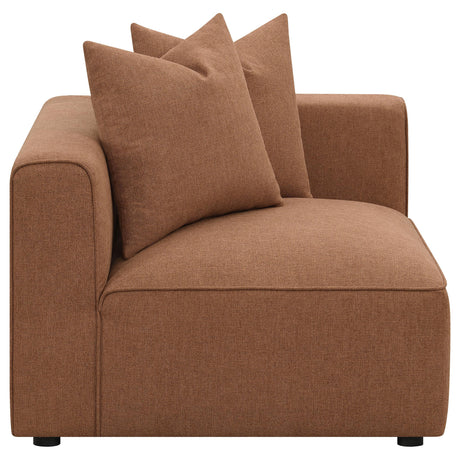 Coaster Jennifer Upholstered Corner Chair Terracotta