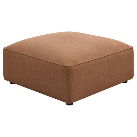 Coaster Jennifer Square Upholstered Ottoman Terracotta