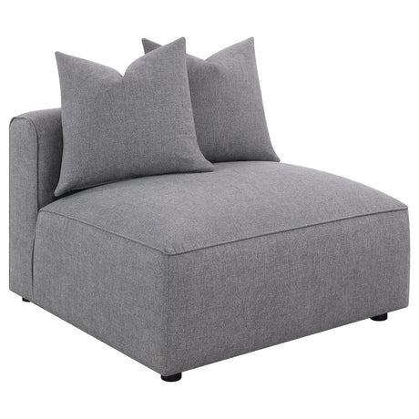 Coaster Jennifer Upholstered Armless Chair Grey
