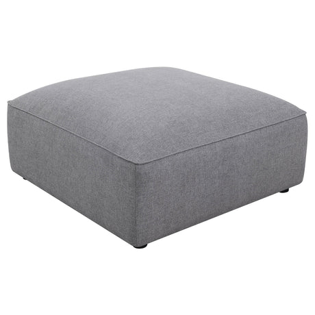 Coaster Jennifer Square Upholstered Ottoman Grey