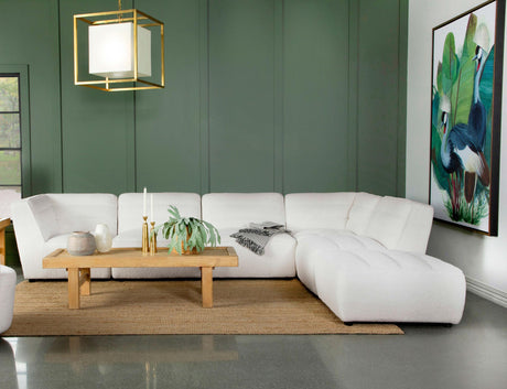 Coaster Sunny 6-piece Upholstered Modular Sectional Sofa Natural
