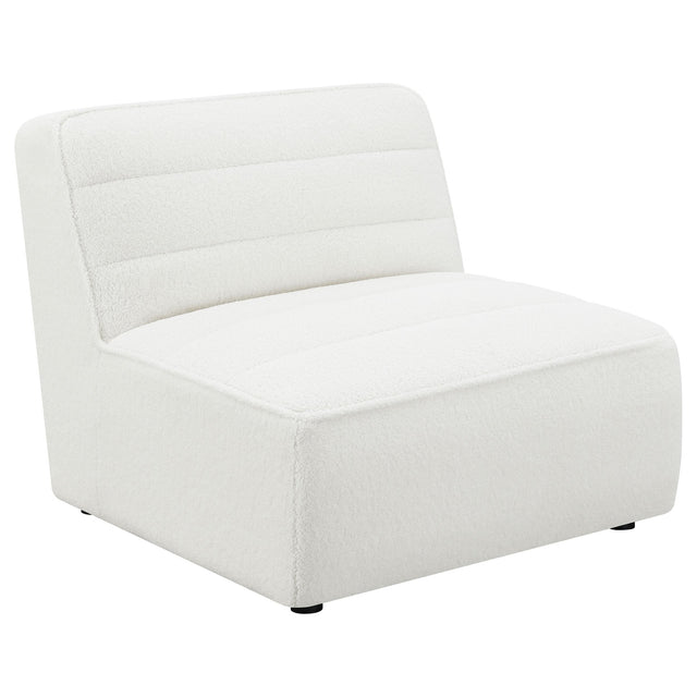 Coaster Sunny Upholstered Armless Chair Natural