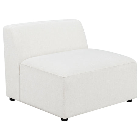 Coaster Freddie Upholstered Tight Back Armless Chair Pearl