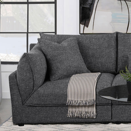 Coaster Sasha Upholstered LAF Chair Barely Black