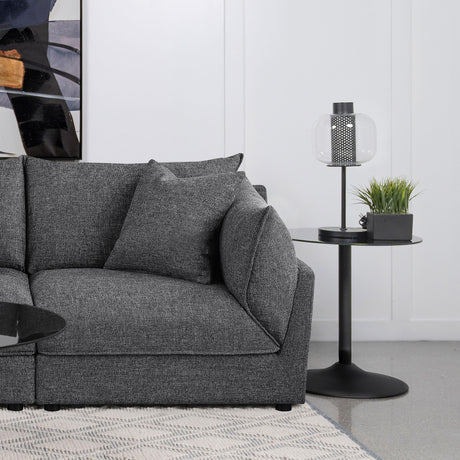 Coaster Sasha Upholstered RAF Chair Barely Black