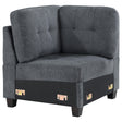 Coaster Georgina Upholstered Corner Chair Steel Grey
