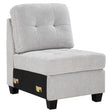 Coaster Georgina Upholstered Armless Chair Steel Beige