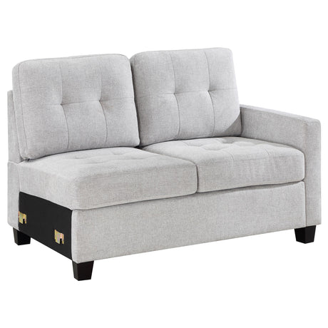 Coaster Georgina Upholstered RAF Chair Steel Beige