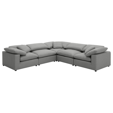Coaster Raleigh 5-piece Boucle Upholstered Modular Sectional Grey