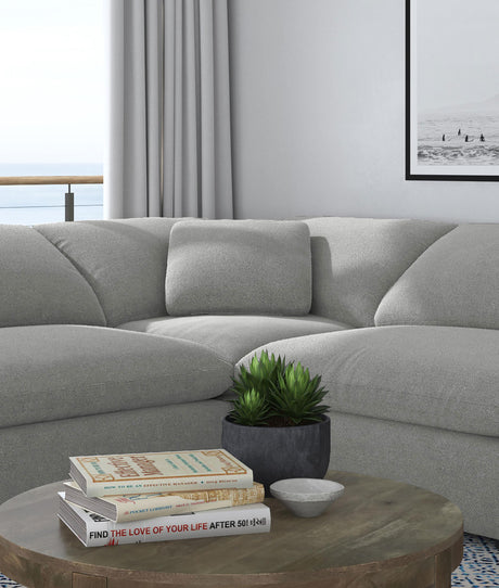Coaster Raleigh Boucle Upholstered Corner Chair Grey