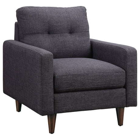 Coaster Watsonville Upholstered Track Arm Tufted Accent Chair Grey