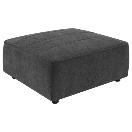 Coaster Sunny Square Upholstered Ottoman Dark Charcoal