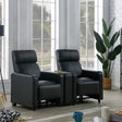 Coaster Toohey Upholstered Home Theater Storage Wedge Console Black