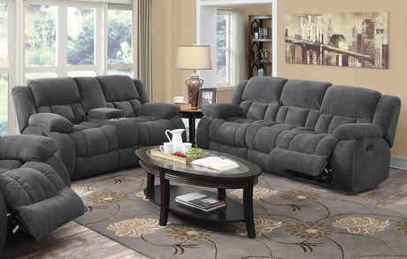 Coaster Weissman 2-piece Upholstered Reclining Sofa Set Grey