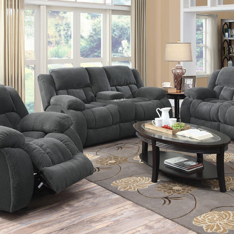 Coaster Weissman Upholstered Padded Arm Reclining Loveseat Grey