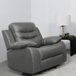 Coaster Nova Upholstered Padded Arm Glider Recliner Dark Grey