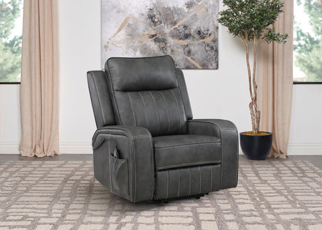 Coaster Raelynn Upholstered Power Lift Recliner Chair Grey