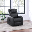 Coaster Armstrong Upholstered Power Lift Massage Recliner Black