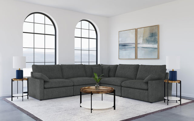 Coaster Collins 5-piece Modular Power Reclining Sectional Dark Grey