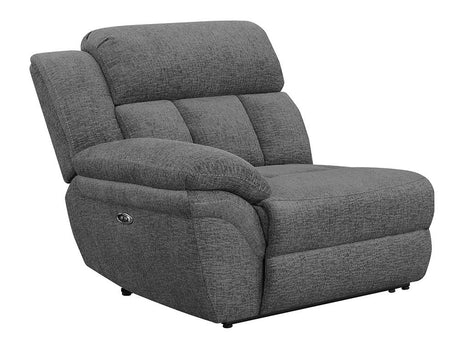 Coaster Bahrain Upholstered LAF Power Recliner Charcoal