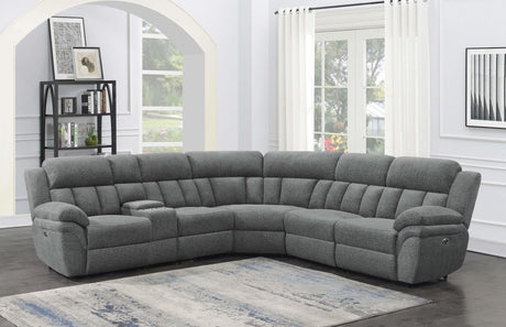 Coaster Bahrain 6-piece Modular Power Reclining Sectional Charcoal