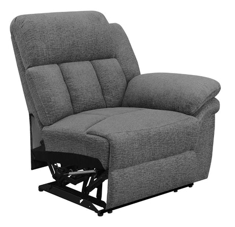 Coaster Bahrain Upholstered RAF Recliner Charcoal