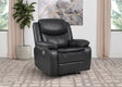 Coaster Sycamore Upholstered Power Recliner Chair Dark Grey