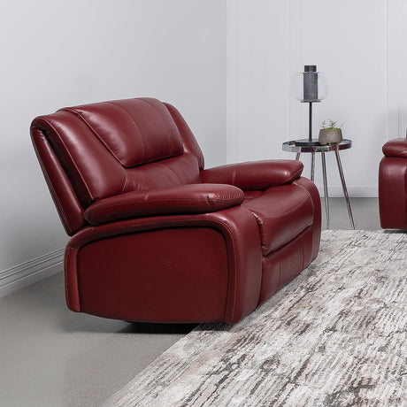Coaster Camila Upholstered Glider Recliner Chair Red