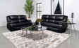 Coaster Camila 2-piece Upholstered Motion Reclining Sofa Set Black